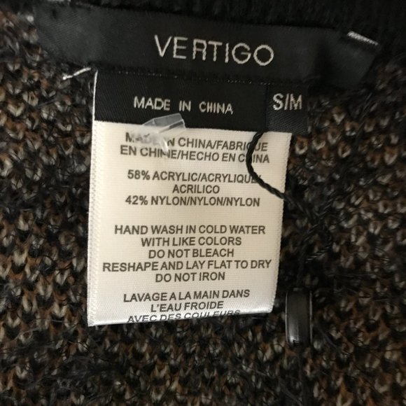 Vertigo Women's Burnt Orange Striped Cape Fringed - Picture 11 of 11